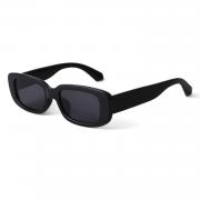BUTABY Rectangle Sunglasses for Women Retro Driving Glasses 90s Vintage Fashion Narrow Square Frame UV400 Protection Black